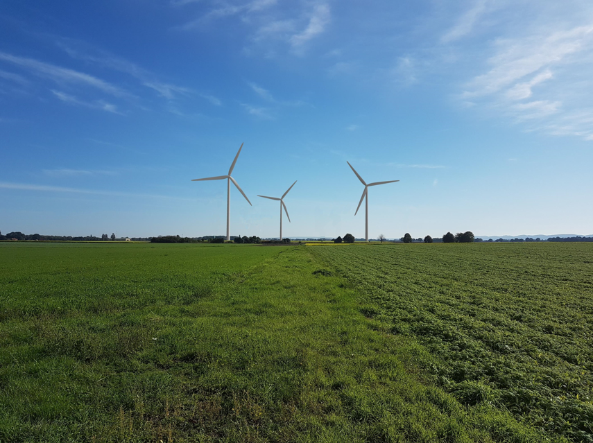 Visualization of the three new turbines in the repowering project in Minden