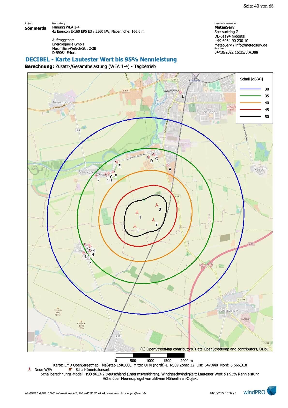 Schallberechnungen Windpark Sömmerda