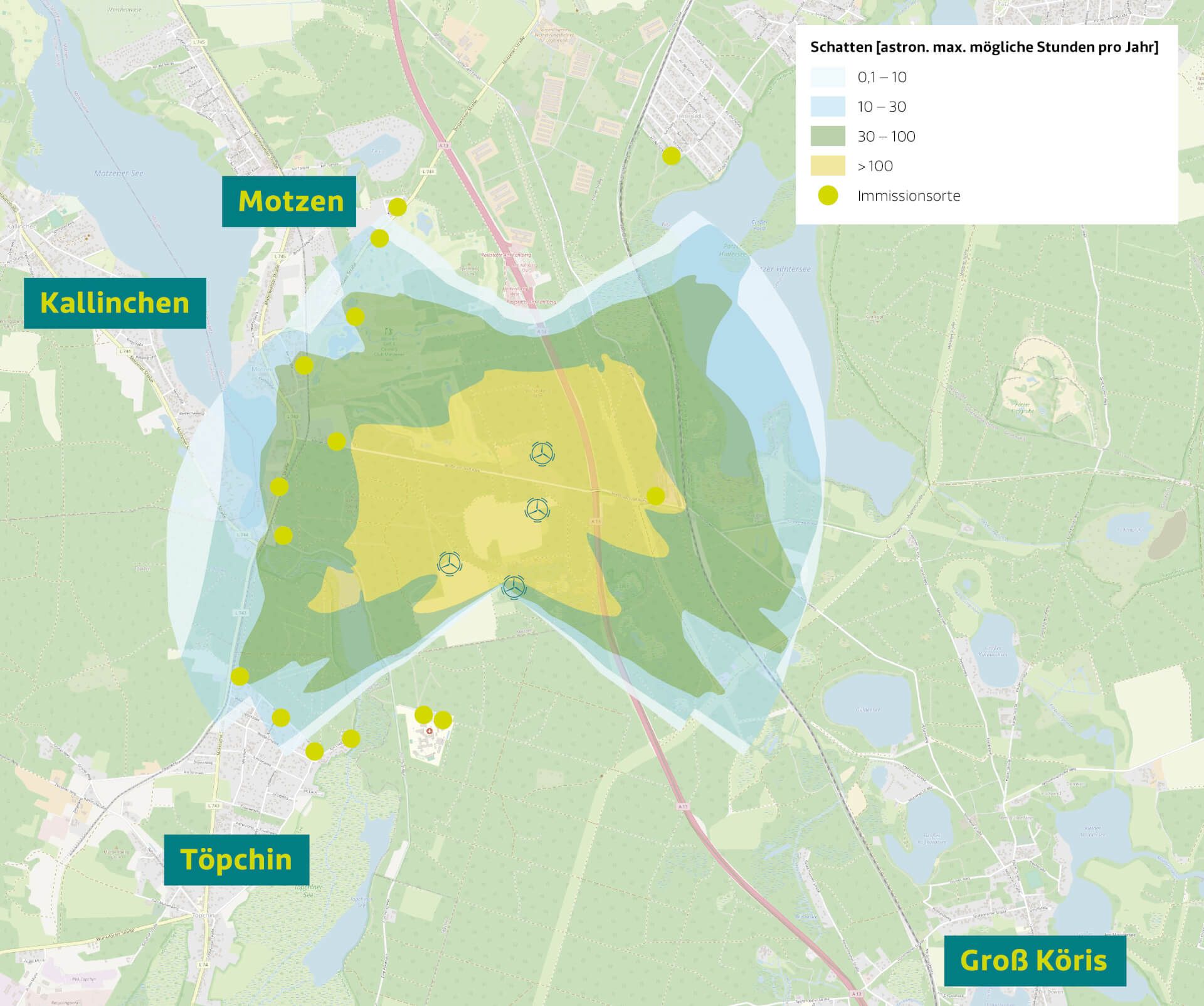 Schattenberechnungen Windpark Sömmerda
